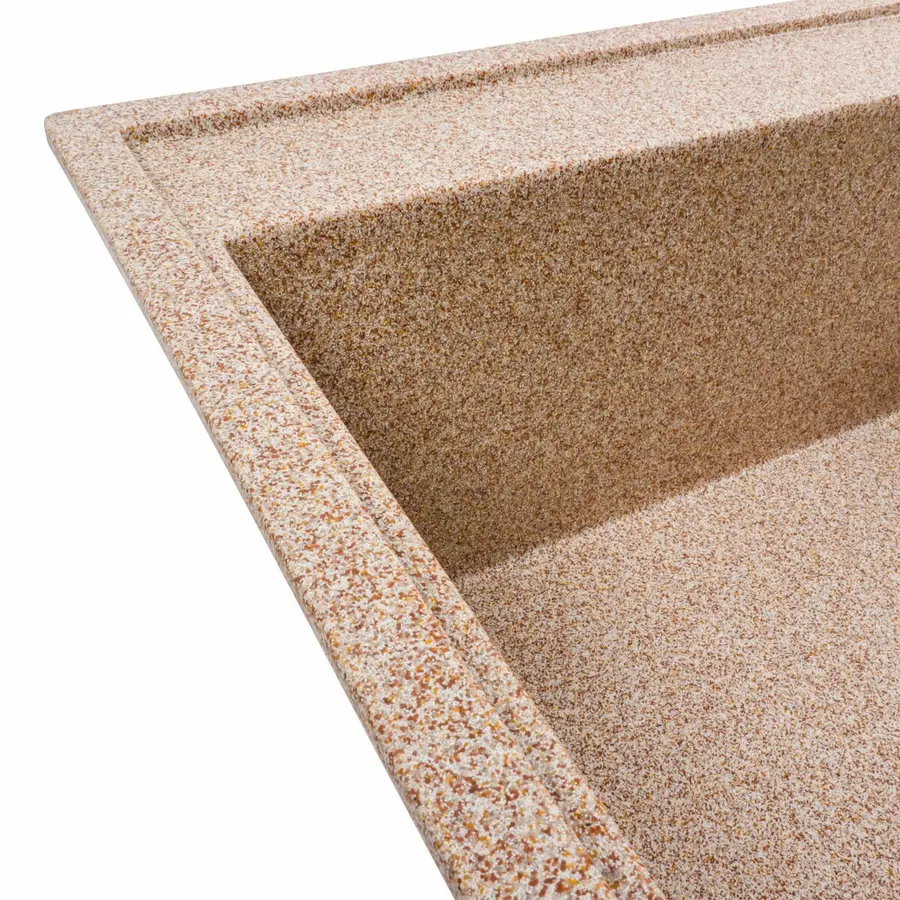 Гранітна мийка для кухні Platinum 7950 AZURIT матова Карамель