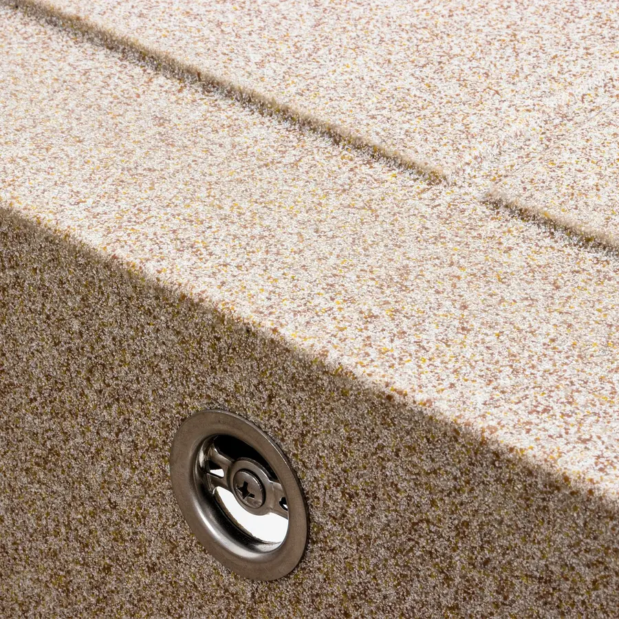 Гранітна мийка для кухні Platinum 6550 LOTOS матова Карамель