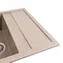 Гранітна мийка для кухні Platinum 6550 LOTOS матова Карамель