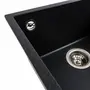 Гранитная мойка для кухни Platinum 4040 RUBA матовый карбон