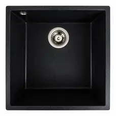 Гранитная мойка для кухни Platinum 4040 RUBA матовый карбон