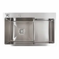 Кухонна мийка 78*50С L нержавійка Platinum Handmade (поглиблена полиця, 3.0/1.0 мм)