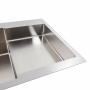 Кухонна мийка 78*50С L нержавійка Platinum Handmade (поглиблена полиця, 3.0/1.0 мм)