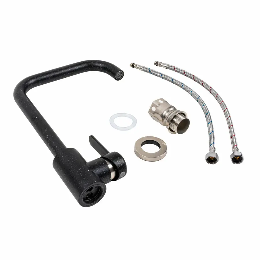 Змішувач кухонний Platinum KT 11 (3008B-FH) Чорний металік