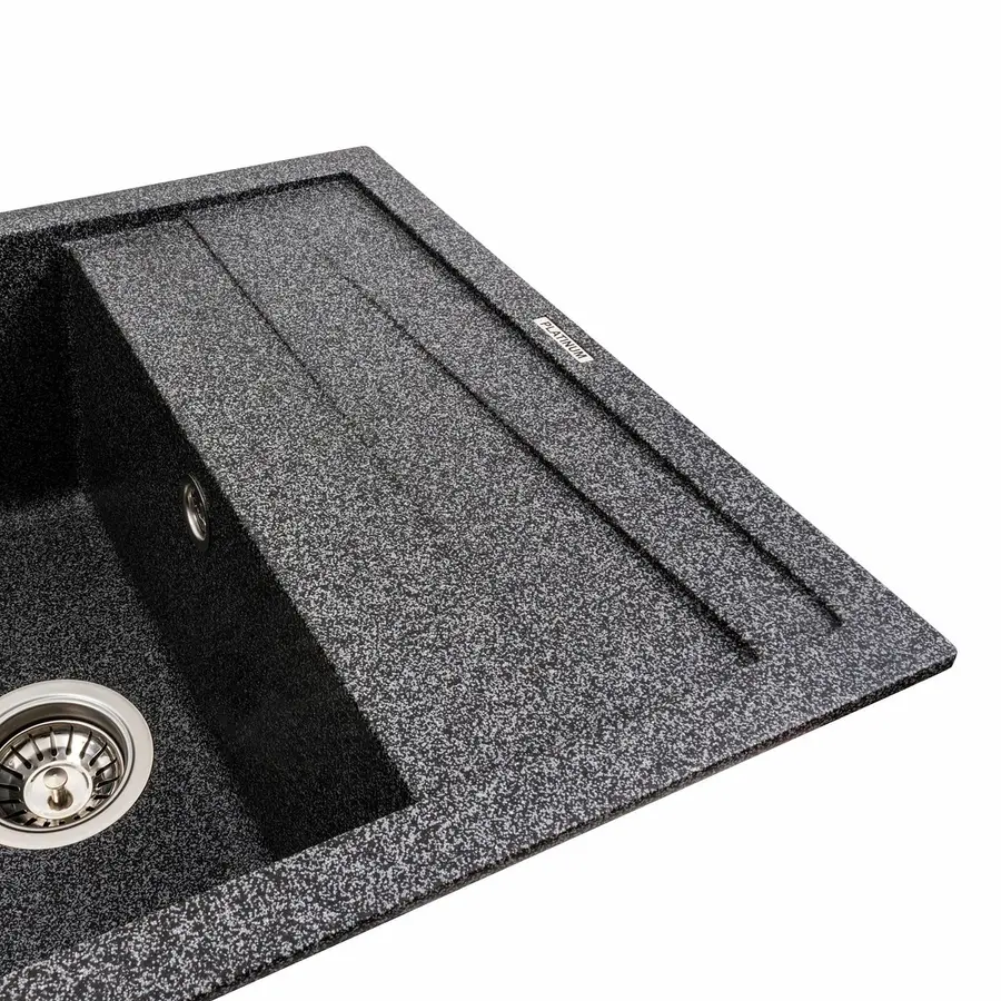 Кухонна мийка гранітна матова 7050 CASCADA Platinum графіт