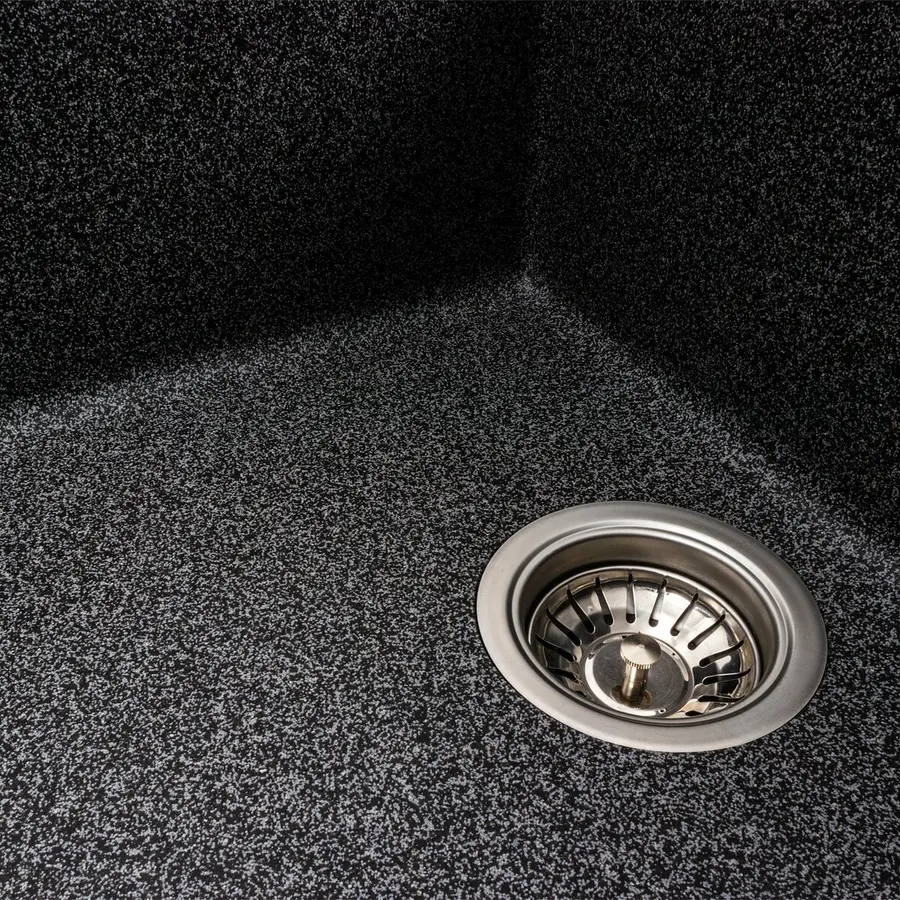 Кухонна мийка гранітна матова 7050 CASCADA Platinum графіт