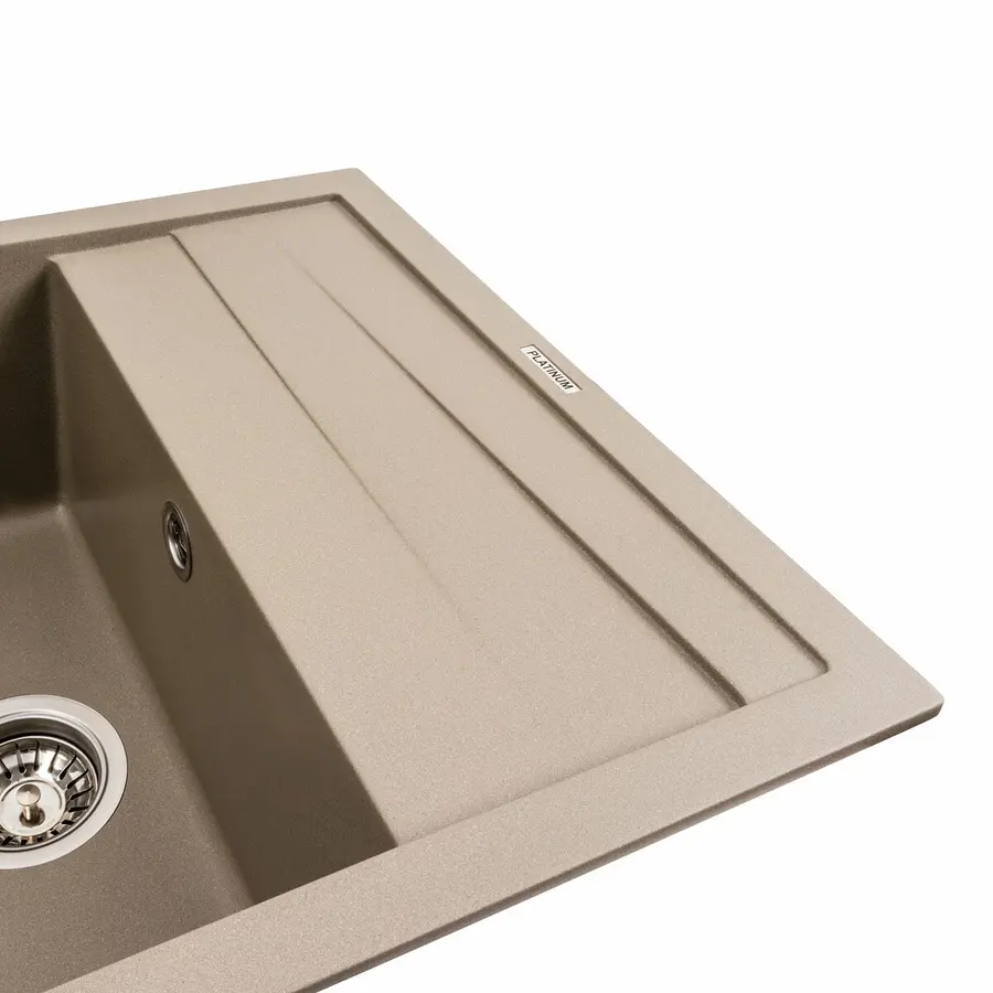 Кухонная мойка гранитная матовая 7050 CASCADA Platinum Титан