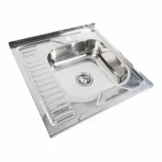 Кухонна мийка з нержавіючої сталі Valeso ПОЛІРОВКА 6060 R (0,7/160 мм)