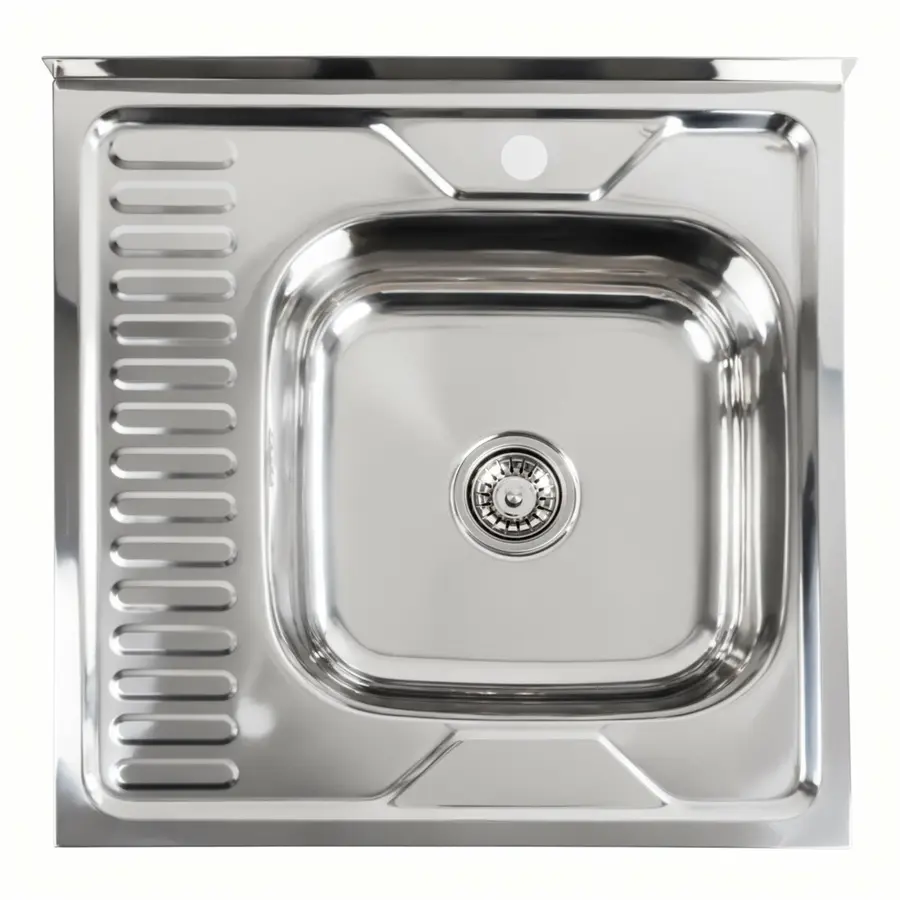 Кухонна мийка з нержавіючої сталі Valeso ПОЛІРОВКА 6060 R (0,7/160 мм)