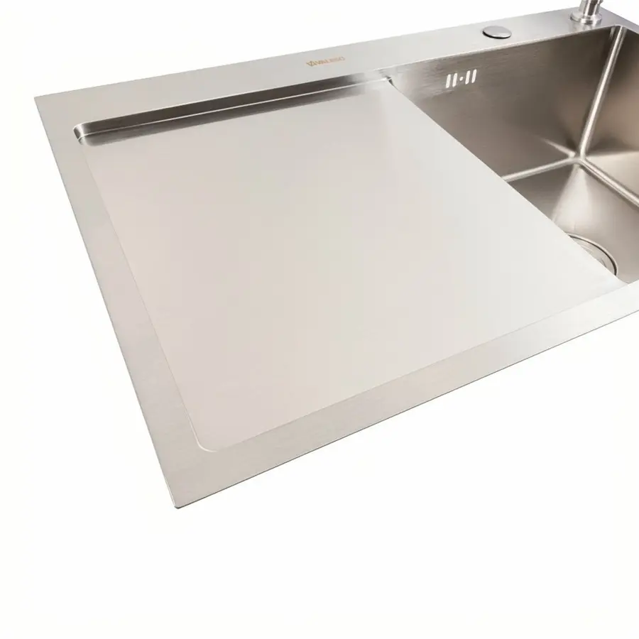 Кухонна мийка CM 78*50 R нержавійка VALESO Handmade (круглий сифон 3,0/0,8)