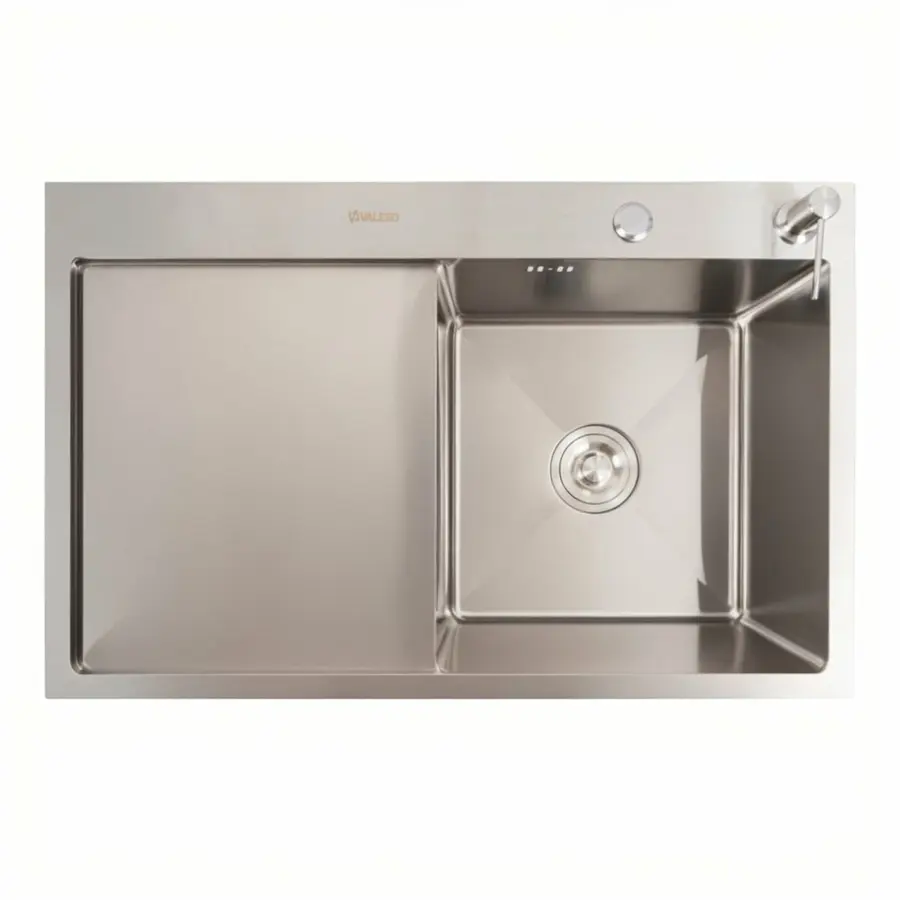 Кухонна мийка CM 78*50 R нержавійка VALESO Handmade (круглий сифон 3,0/0,8)