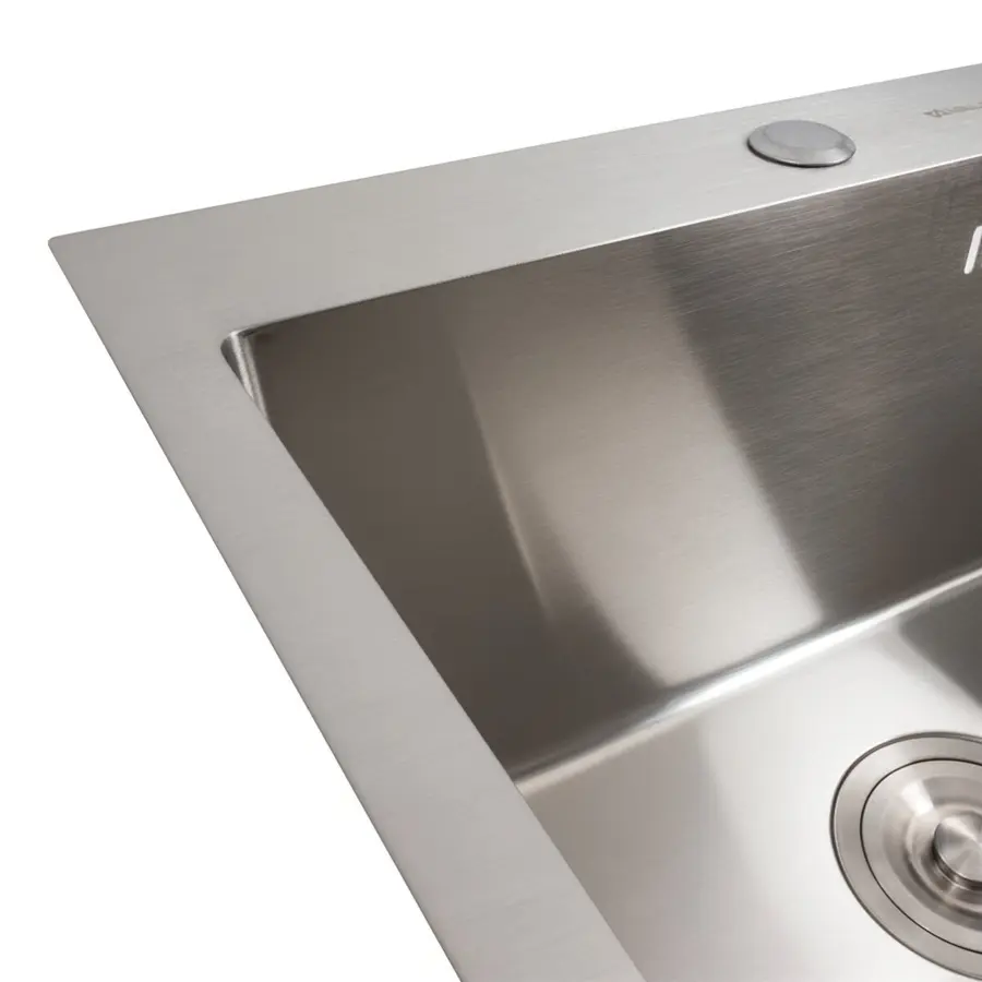 Кухонная мойка 50*50 нержавейка Valeso Handmade (сифон круглый, 3,0/0,8)