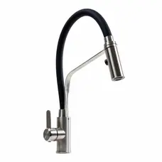 Кухонний змішувач гнучкий з тримачем VALESO KN36 чорний