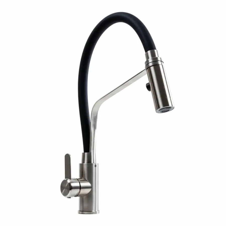 Кухонний змішувач гнучкий з тримачем VALESO KN36 чорний