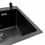 Кухонна мийка 50*45 PVD чорна VALESO Handmade (сифон круглий, 3,0/0,8)