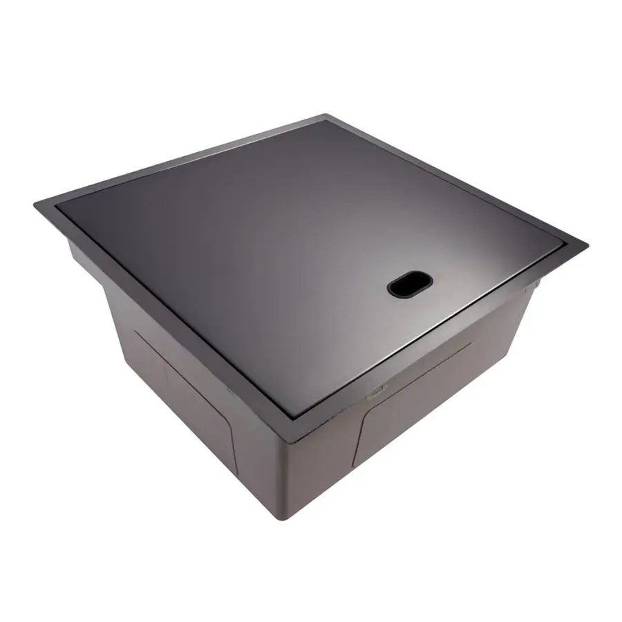 Кухонна мийка CM 50*50 прихована PVD чорна VALESO Handmade (змішувач в комплекті)