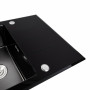 Кухонна мийка скляна CM 78*50 PVD VALESO Handmade чорна