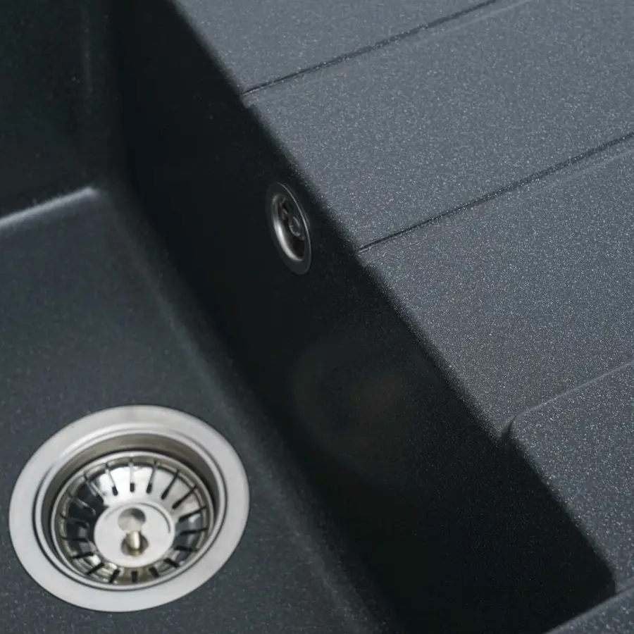 Гранитная мойка для кухни VALESO INTENSO 6550 матовая Антрацит