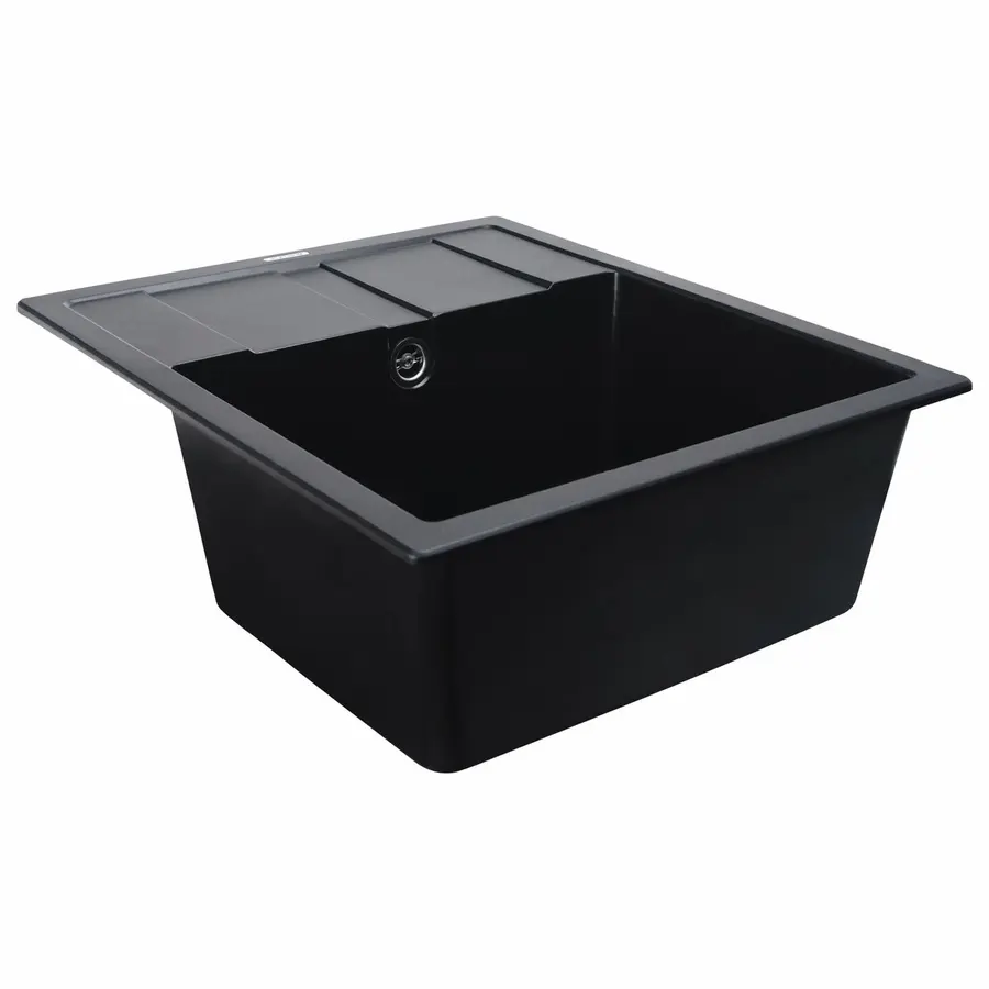 Гранітна мийка для кухні VALESO ARIA 5851 матова Чорна