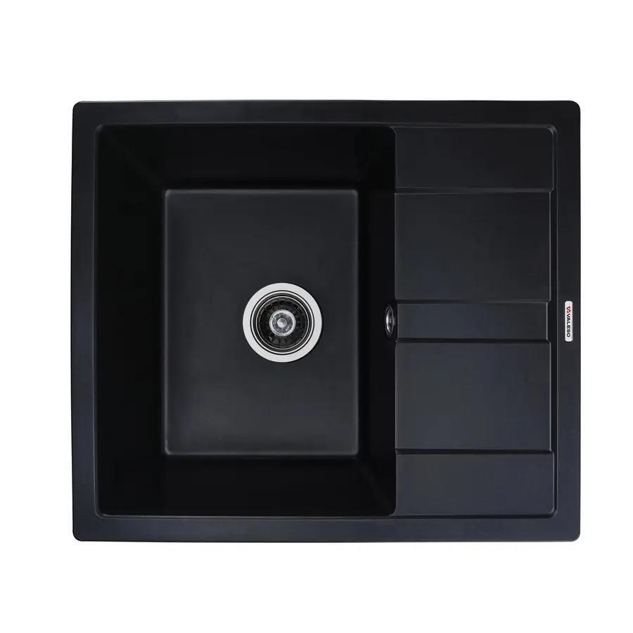 Гранітна мийка для кухні VALESO ARIA 5851 матова Чорна