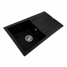 Гранитная мойка для кухни VALESO 7843 SOLID матовый Черный