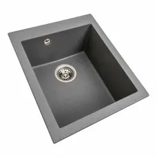 Гранітна мийка для кухні VALESO SOKIL 4150 матова Сірий мусон