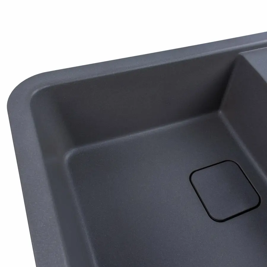 Гранітна мийка для кухні VALESO CUBE 7850 матова Сірий мусон