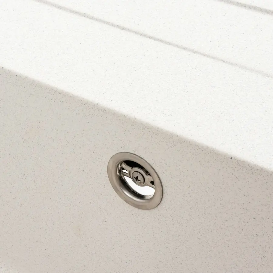 Гранитная мойка для кухни VALESO CASCADA 7050 матовая Белая в точку