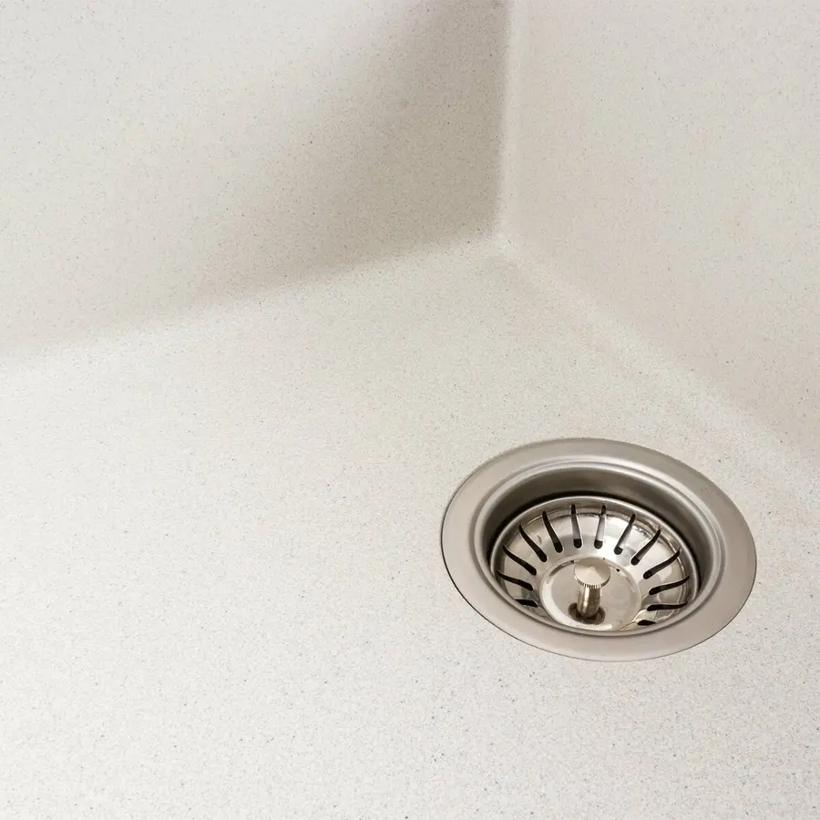 Гранитная мойка для кухни VALESO CASCADA 7050 матовая Белая в точку