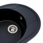 Гранітна мийка для кухні VALESO 5847 ONYX матова (чорна)