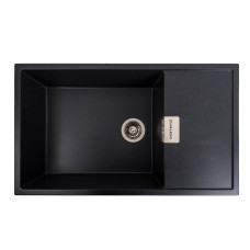 Гранитная мойка для кухни VALESO 8650 DIAMOND матовый Карбон