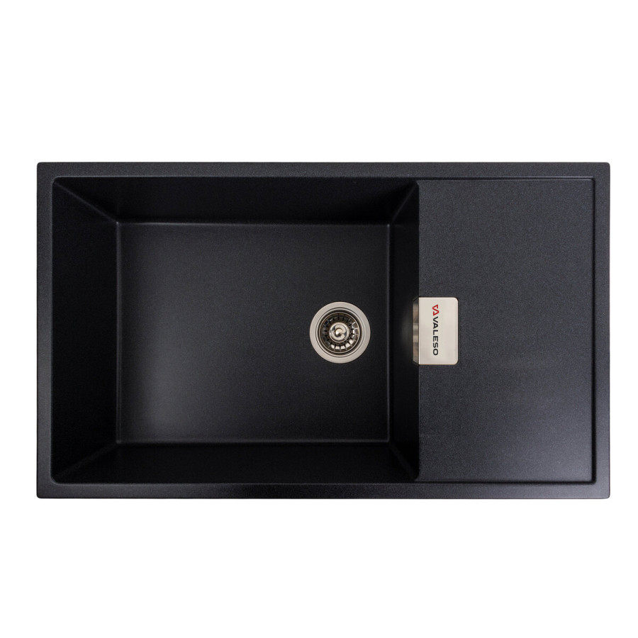 Гранитная мойка для кухни VALESO 8650 DIAMOND матовый Карбон