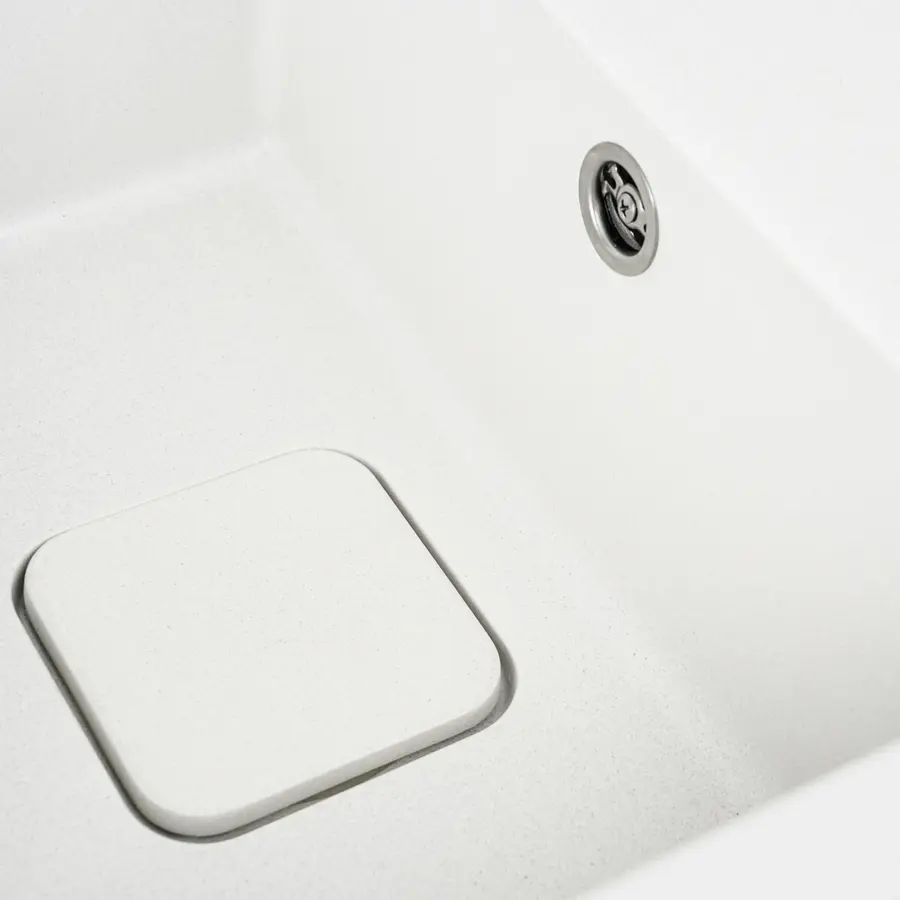 Гранітна мийка для кухні VALESO CUBE 7850 матова Білосніжна