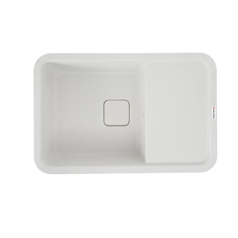 Гранітна мийка для кухні VALESO CUBE 7850 матова Білосніжна