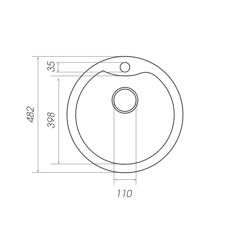 Гранитная мойка для кухни VALESO TURAS 480 матовая Карамель