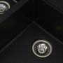Гранитная мойка для кухни VALESO 7850 HARMONY матовая Черный металлик