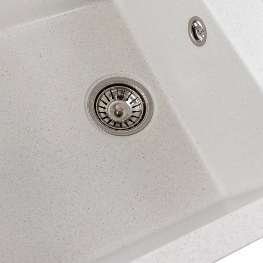 Гранитная мойка для кухни VALESO SELENA 7950 матовая Белая в точку