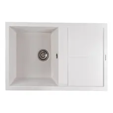 Гранитная мойка для кухни VALESO SELENA 7950 матовая Белая в точку