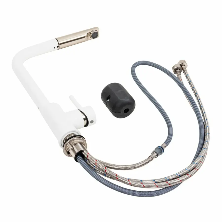 Кухонний змішувач з висувною лійкою VALESO Q411B Білосніжний