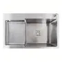 Кухонна мийка нержавійка CM 78*50C R VALESO Handmade з поглибленою полицею (3,0/0,8)