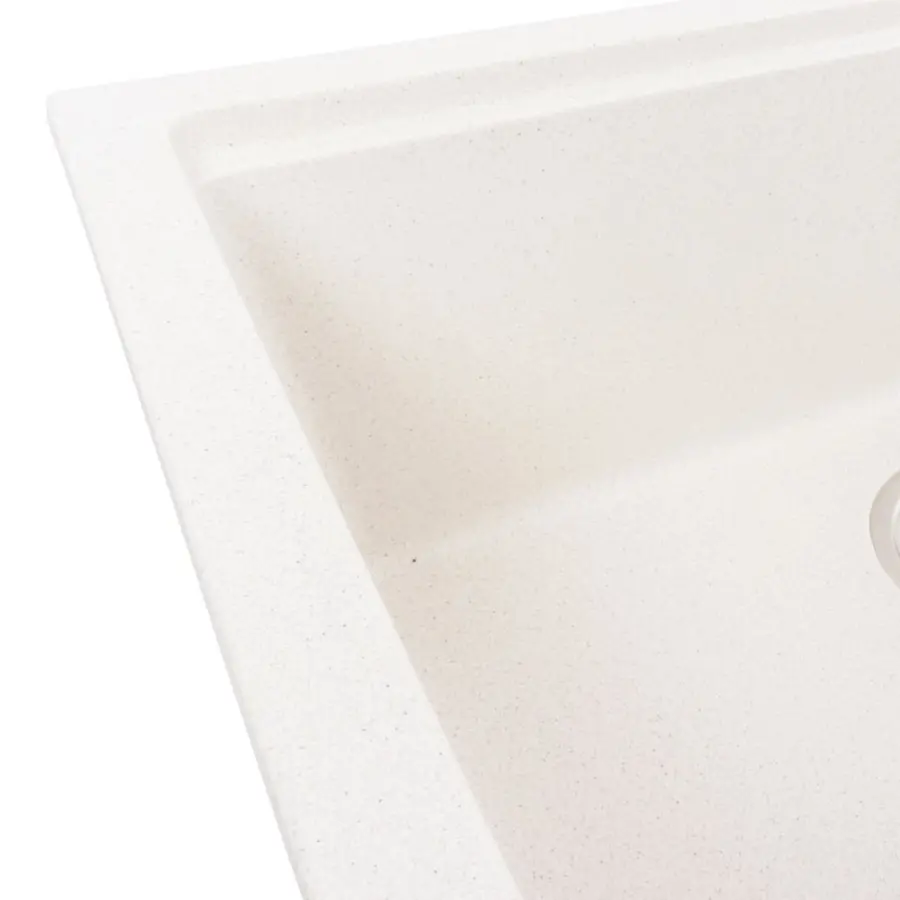 Гранітна мийка для кухні VALESO NIKA 7545 матова Біла в крапку