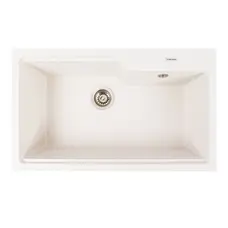 Гранитная мойка для кухни VALESO NIKA 7545 матовая Белая в точку