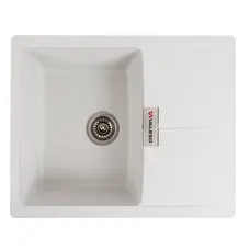 Гранитная мойка для кухни VALESO 6250 ZIRKONE матовая Белая