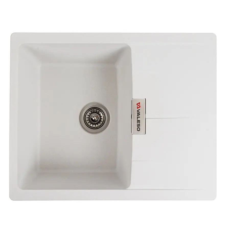 Гранитная мойка для кухни VALESO 6250 ZIRKONE матовая Белая