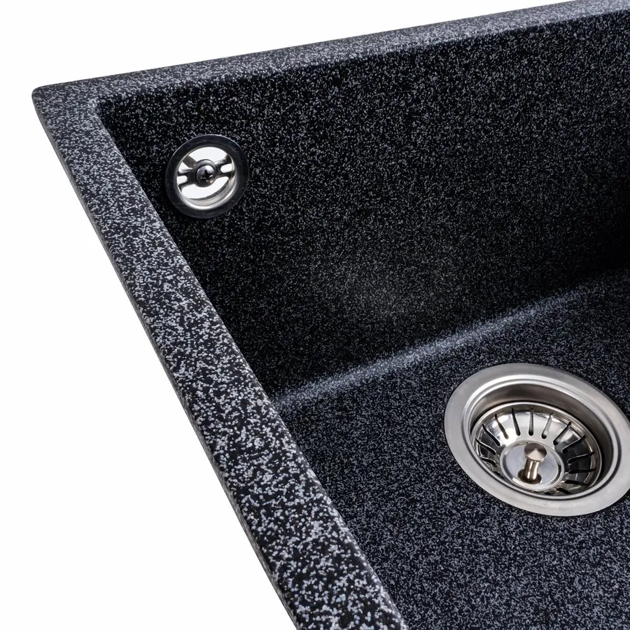 Гранитная мойка для кухни VALESO RUBA 4040 матовая Графит