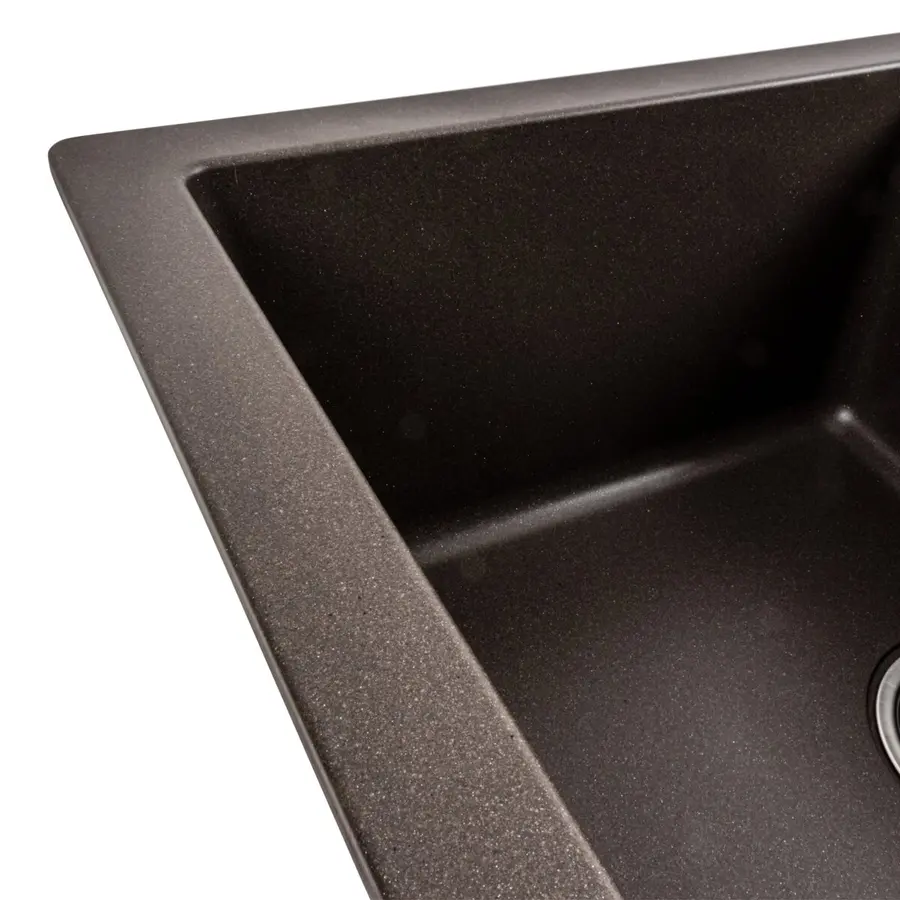 Гранитная мойка для кухни VALESO TOSKANA 7850W матовая Темная Скала