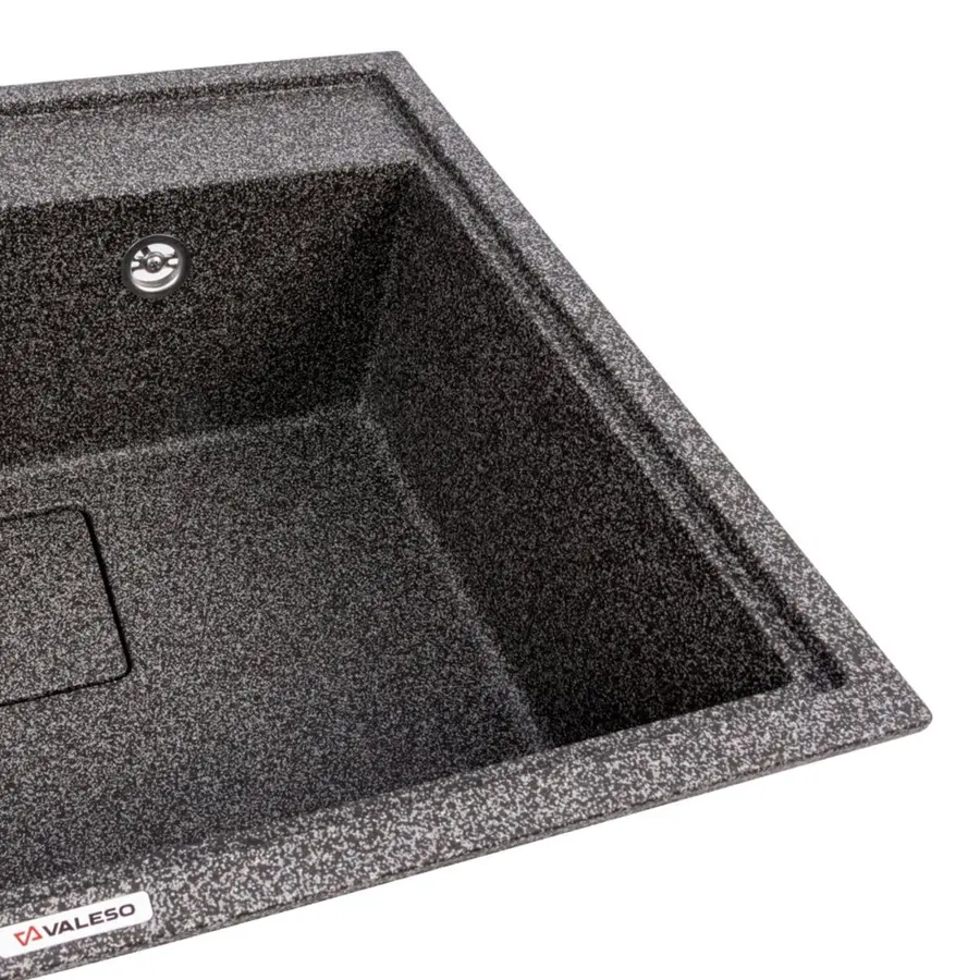 Гранитная мойка для кухни VALESO SHERLIT 6050 матовая Графит