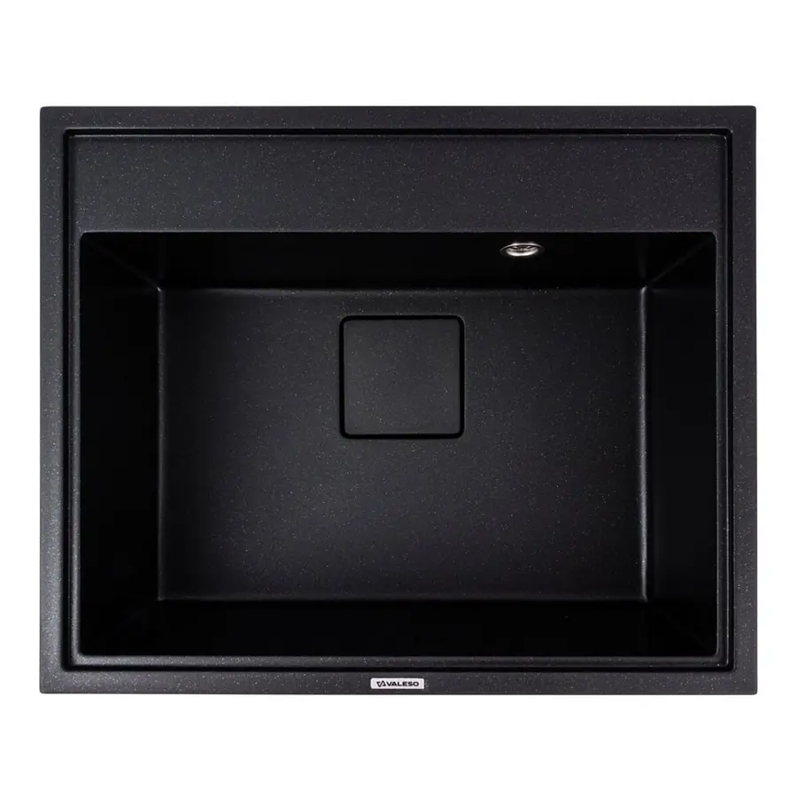 Гранітна мийка VALESO SHERLIT 6050 матова Чорний металік