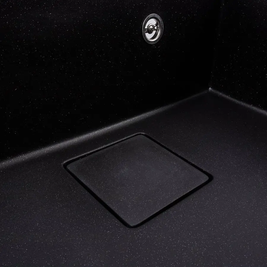 Гранітна мийка VALESO SHERLIT 6050 матова Чорний металік