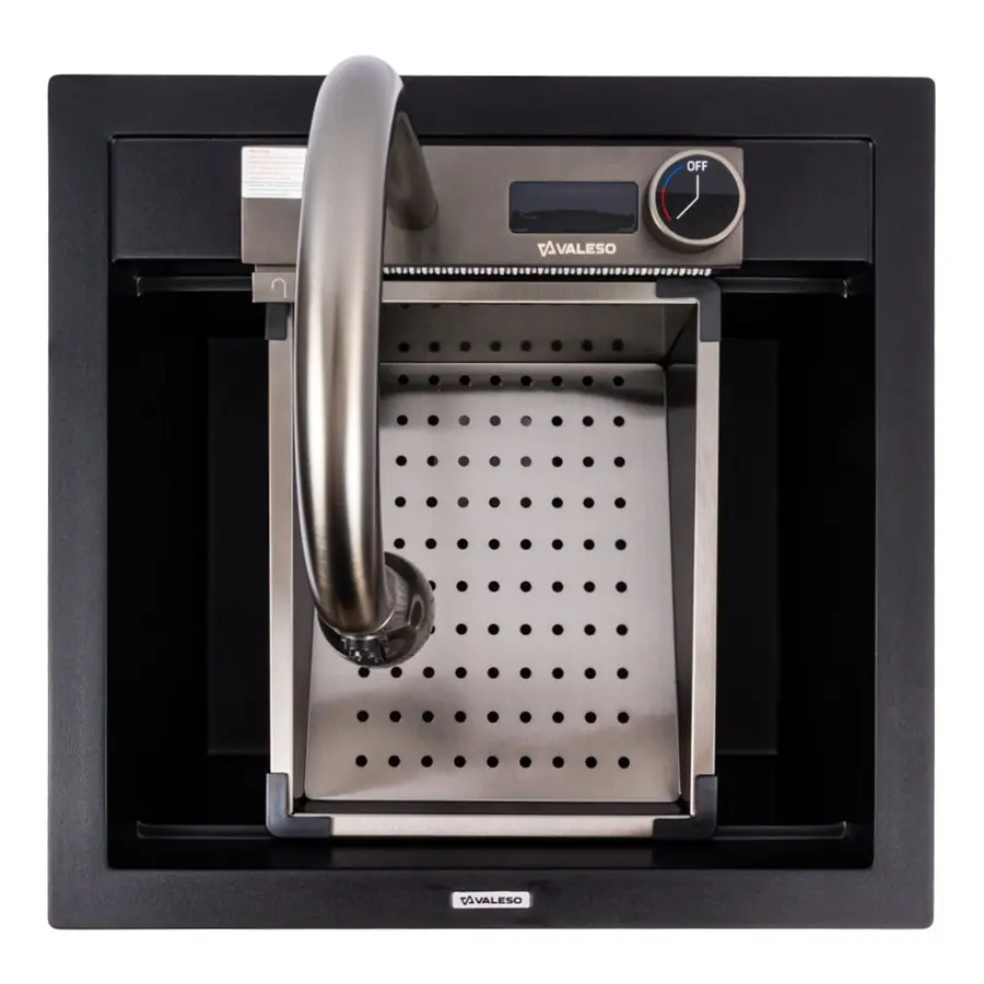 Гранитная мойка VALESO 5149 VIVA (чёрная)